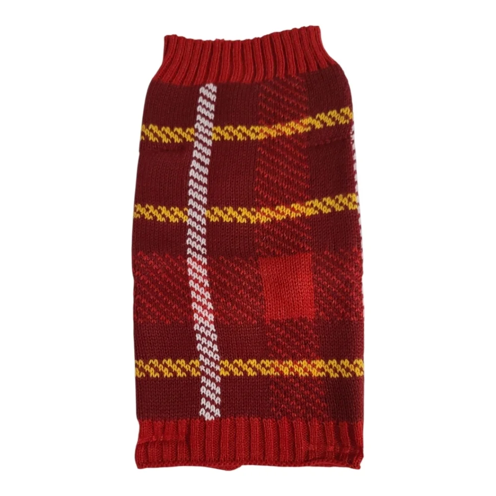 NWT Dog Plaid Knit Sweater for small dog